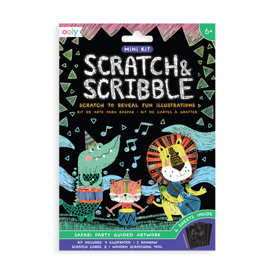 Mini Scratch & Scribble Art Kits Safari Party