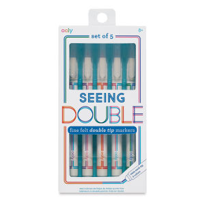 Seeing Double Fine Felt Double Tip Markers - Set of 5 