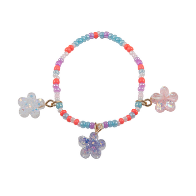 Boutique Shimmer Flower Jewelry Bracelet