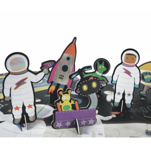 Shaped Puzzles - Space 60 pc w Figures