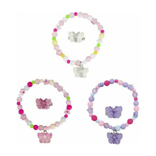 Sparkle Butterfly Bracelet & Ring Set 