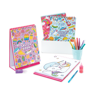 Unicorn Sketchbook: Unicorn Sketchbook For Girls Ages 4-12-A Large