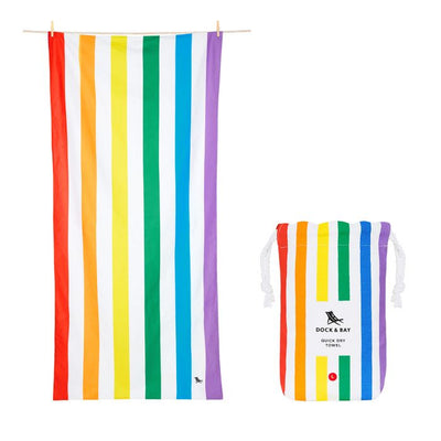 Quick Dry Towel - Stripes Collection Rainbow Skies