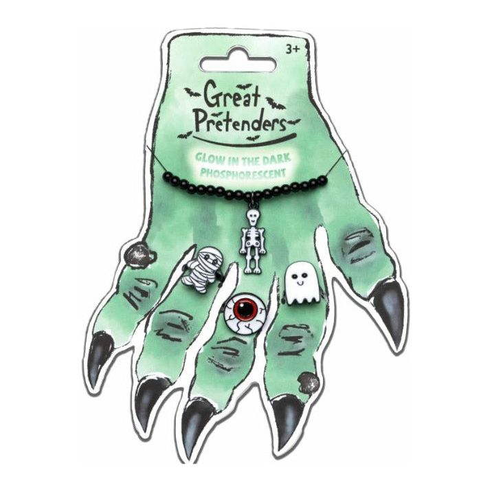 Witch Hand Ring Card w/ 3 Rings & Bracelet